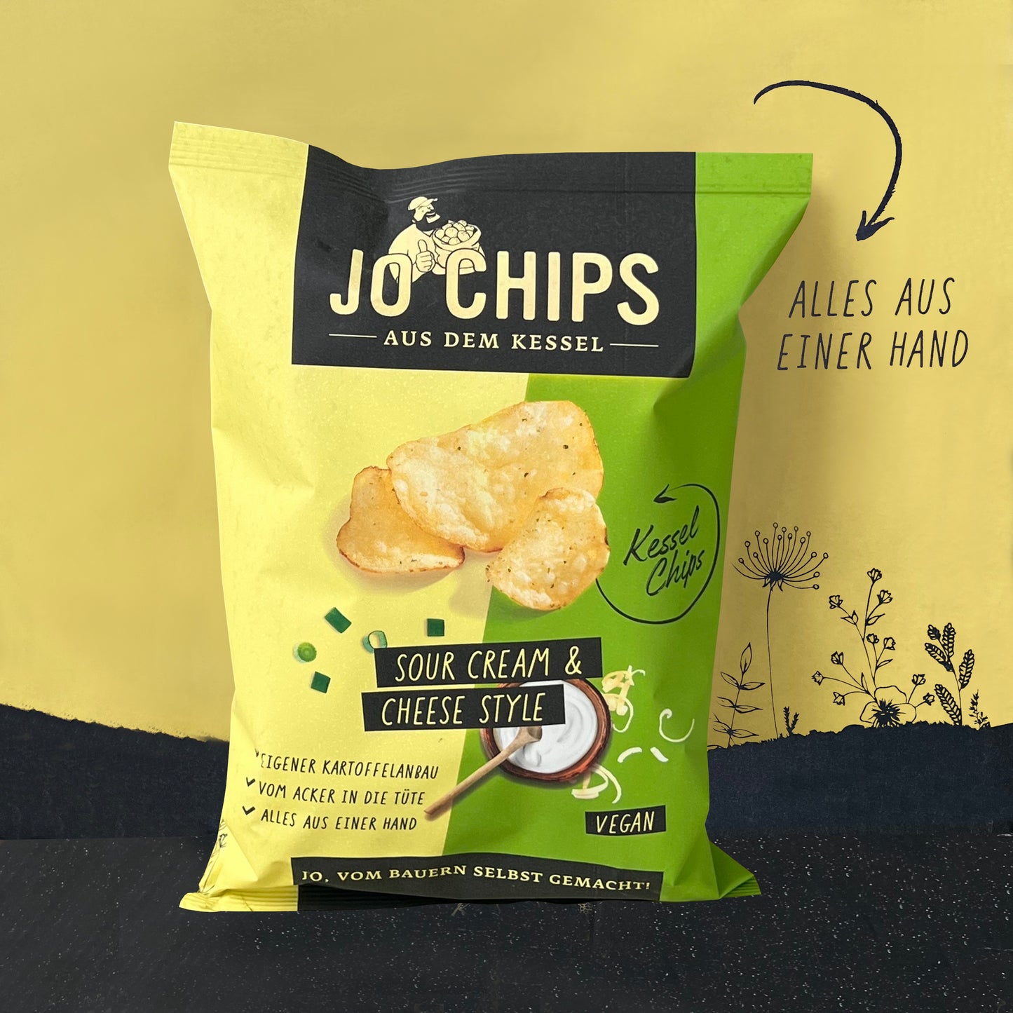 Jo Chips Kessel Sour Cream & Cheese Style 8x120g