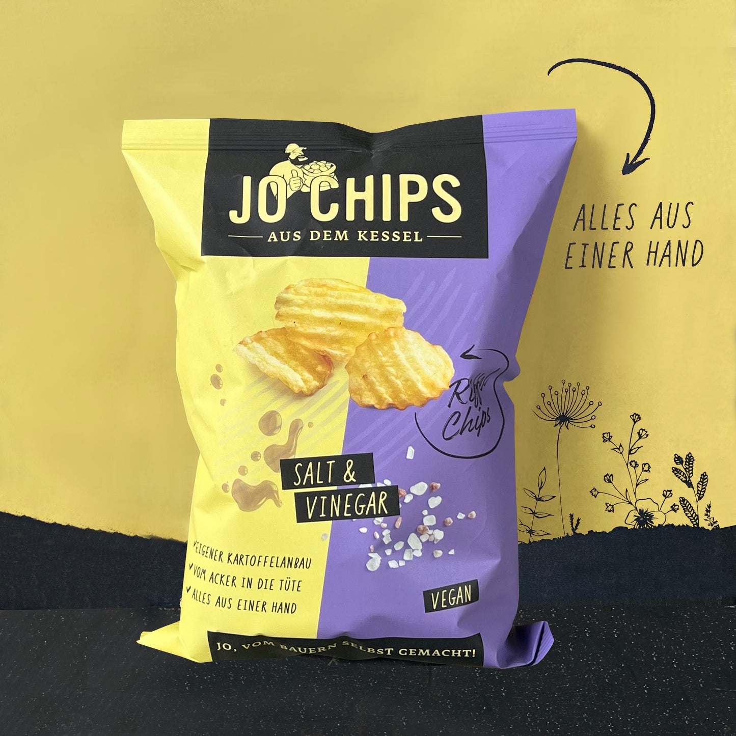 Jo Chips Kessel Salt & Vinegar 8x120g