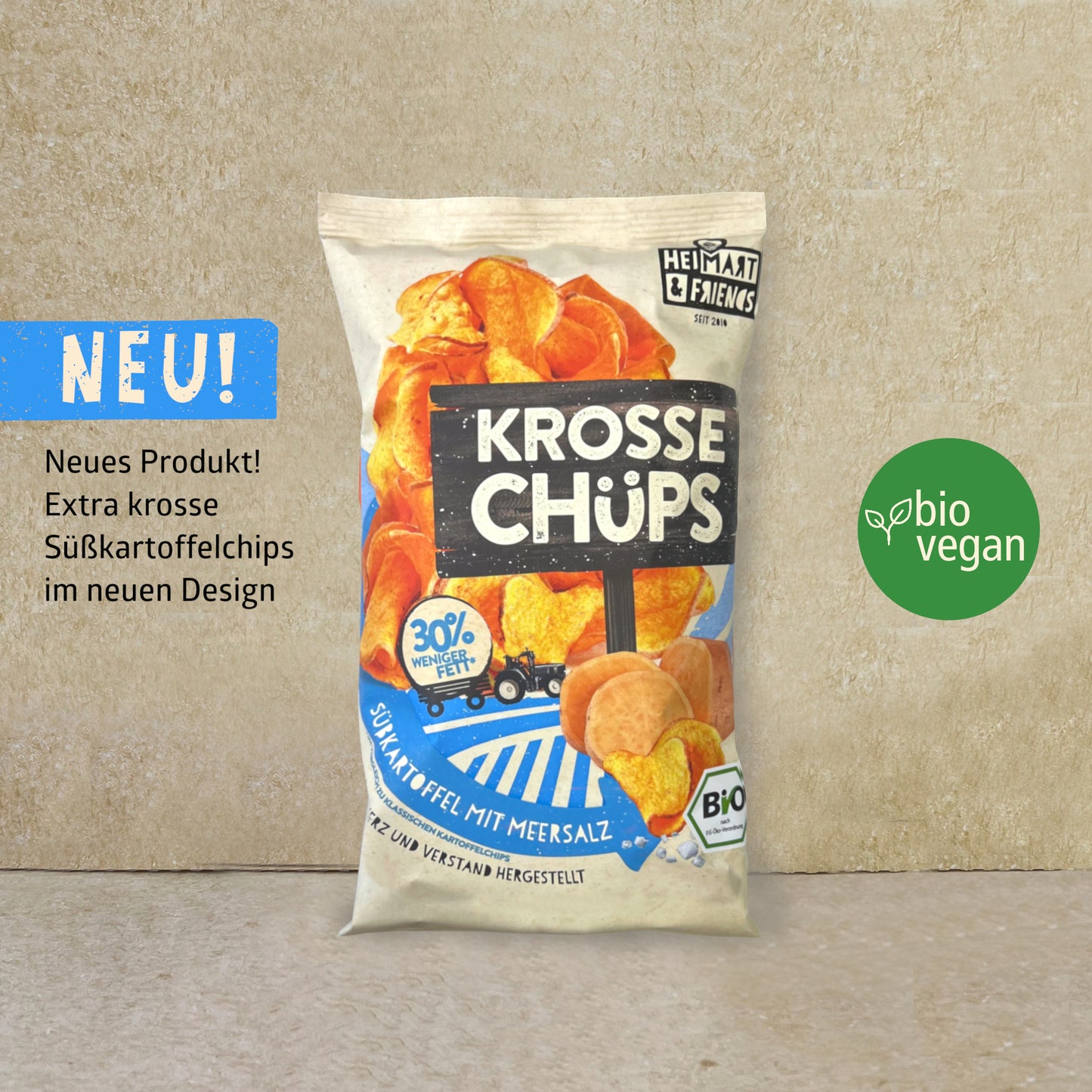 Krosse Chüps Bio Süßkartoffel mit Meersalz 6er Box (6x60g)