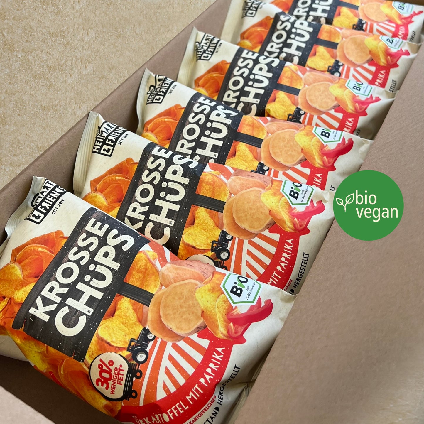 Krosse Chüps Bio Süßkartoffel mit Paprika 6er Box (6x60g)
