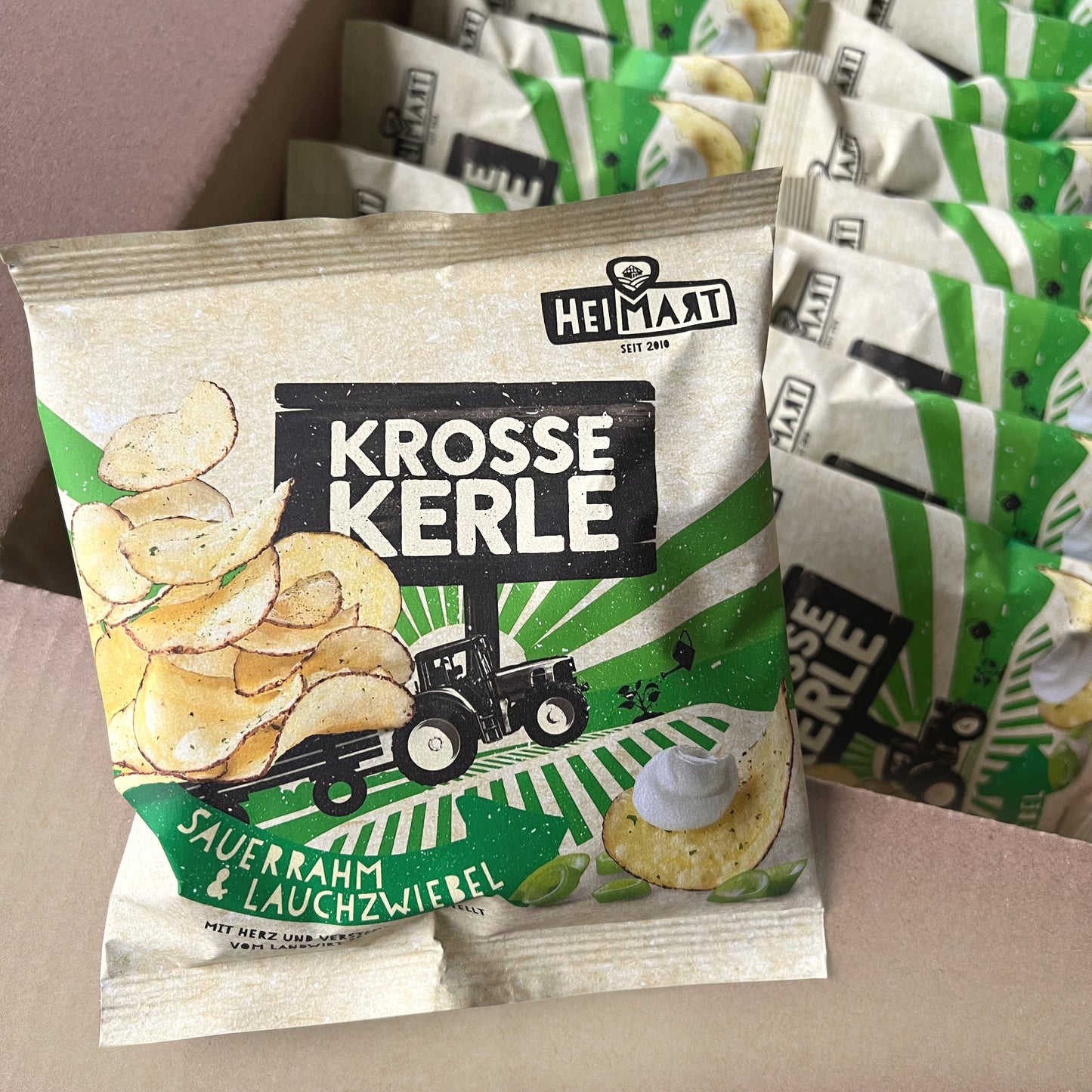 30 Krosse Kerle Mini Tüten Sauerrahm & Lauchzwiebel (30x25g)
