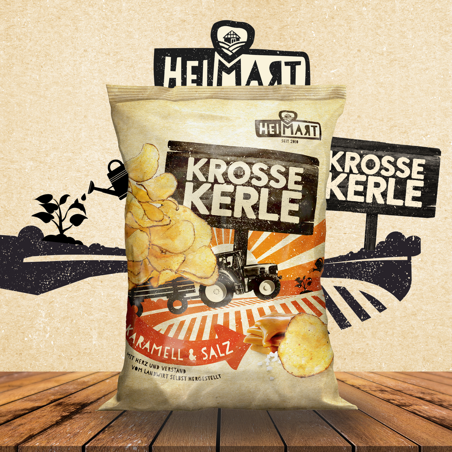 Krosse Kerle Karamell & Salz 115g