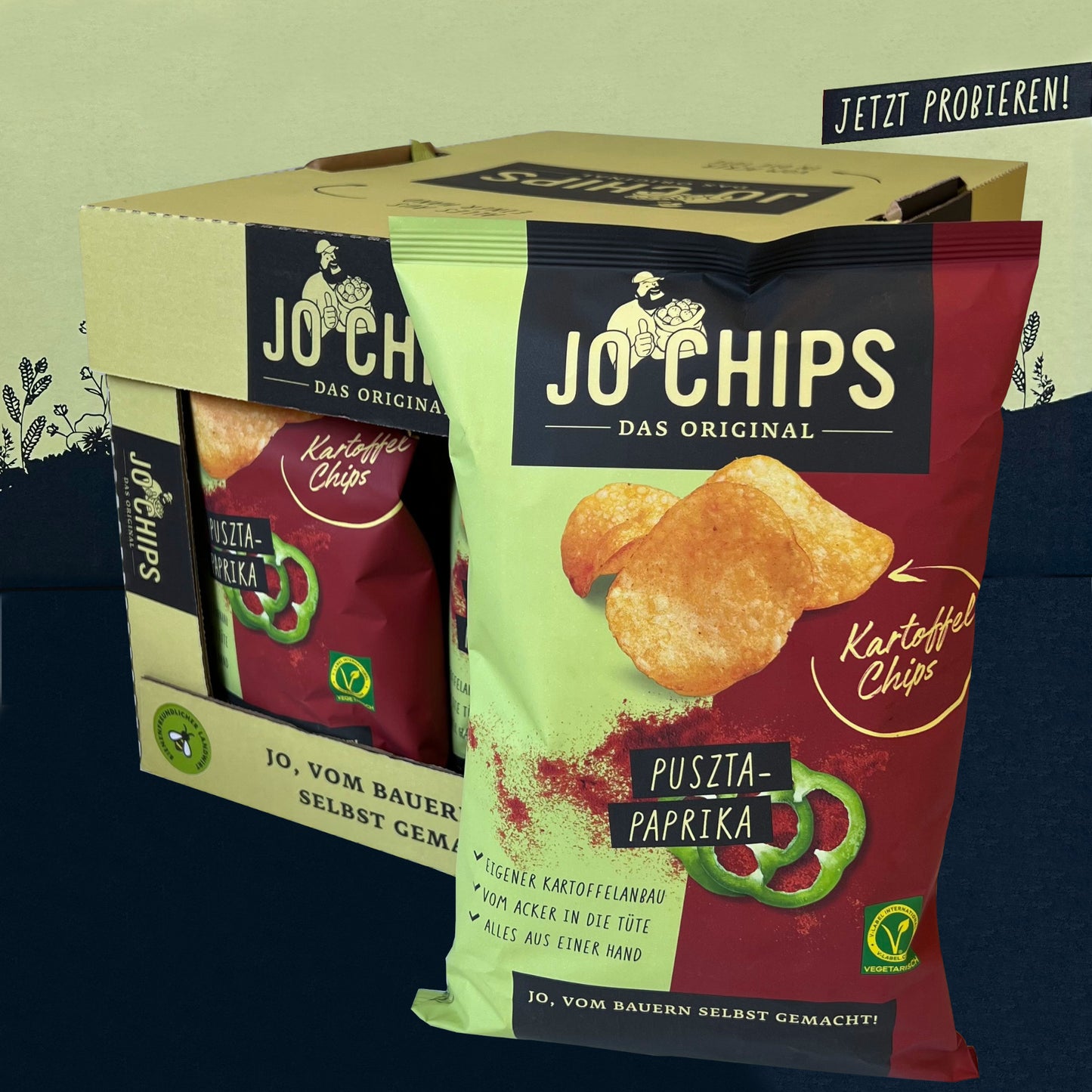 Jo Chips Original Puszta-Paprika 8x150g