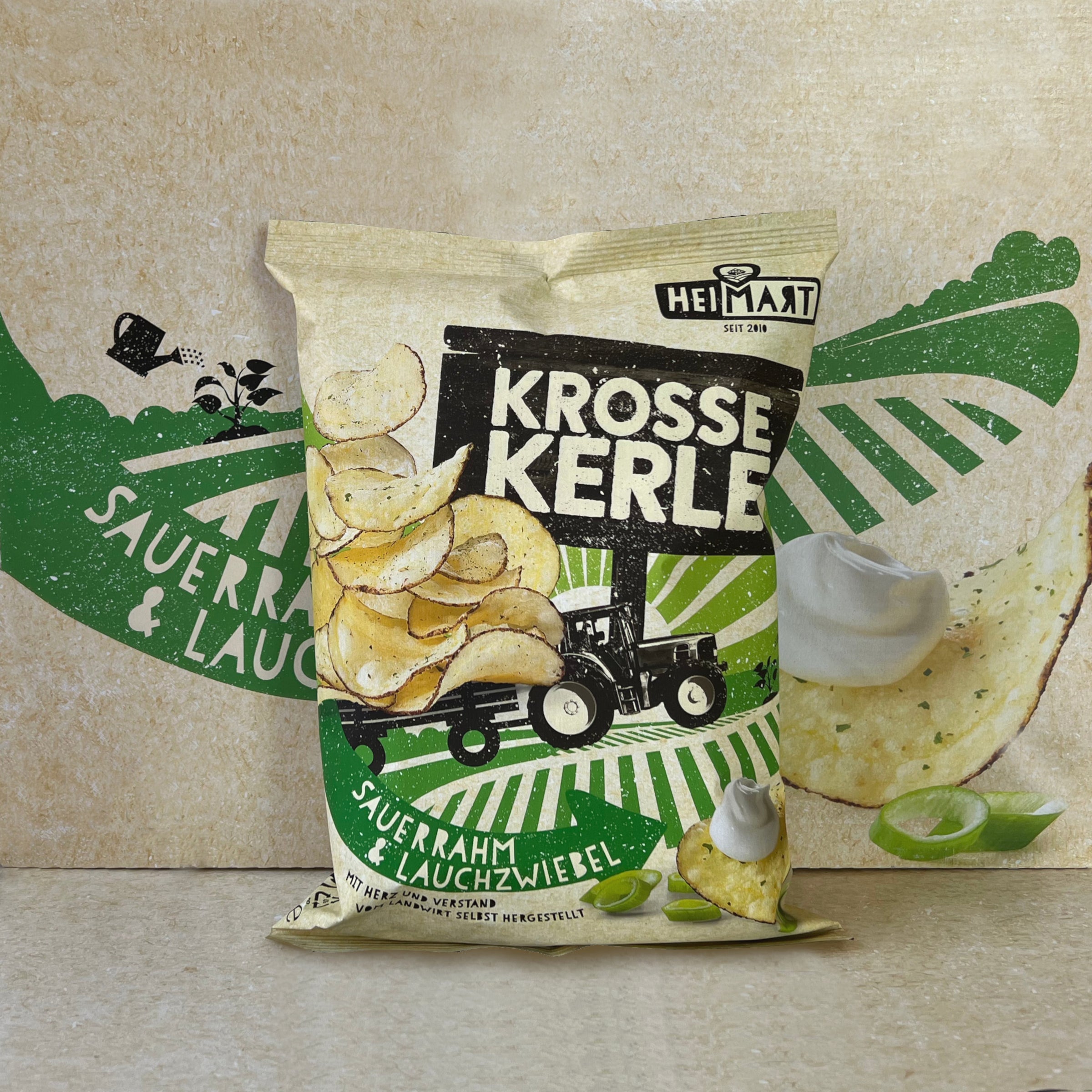 Krosse Kerle Sauerrahm & Lauchzwiebel 115g – HeiMart & Friends Krosse Kerle Sauerrahm & Lauchzwiebel 115g – HeiMart & Friends